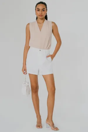 Beverly Hills Tailored Shorts (White)
