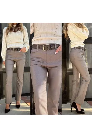 Bevy Flog Novel Pants - Taupe Shimmer Bevy Flog Novel Pants - Taupe Shimmer