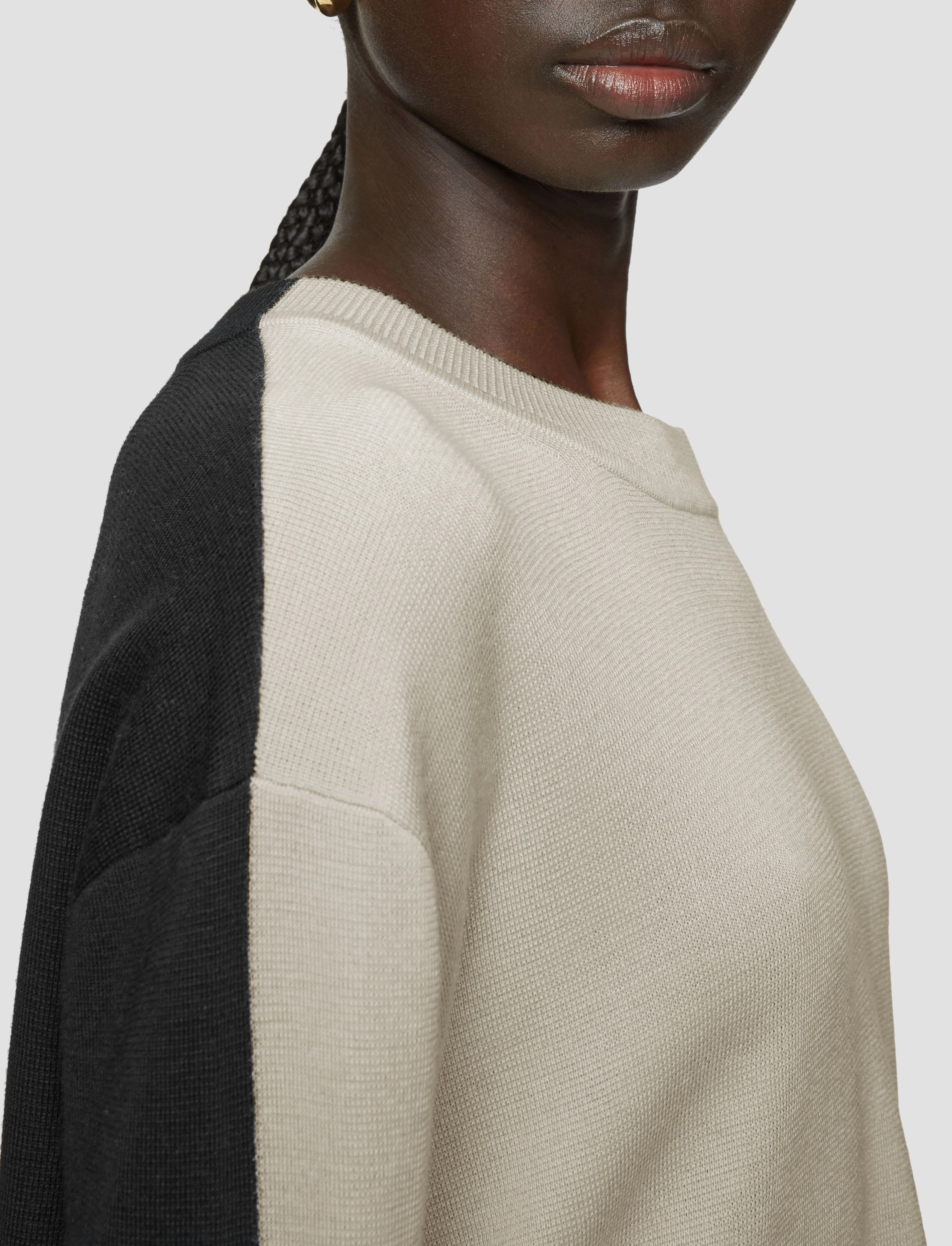 Bi-Colour Knit Jumper