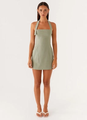 Bianca Halter Dress - Sage Bianca Halter Dress - Sage