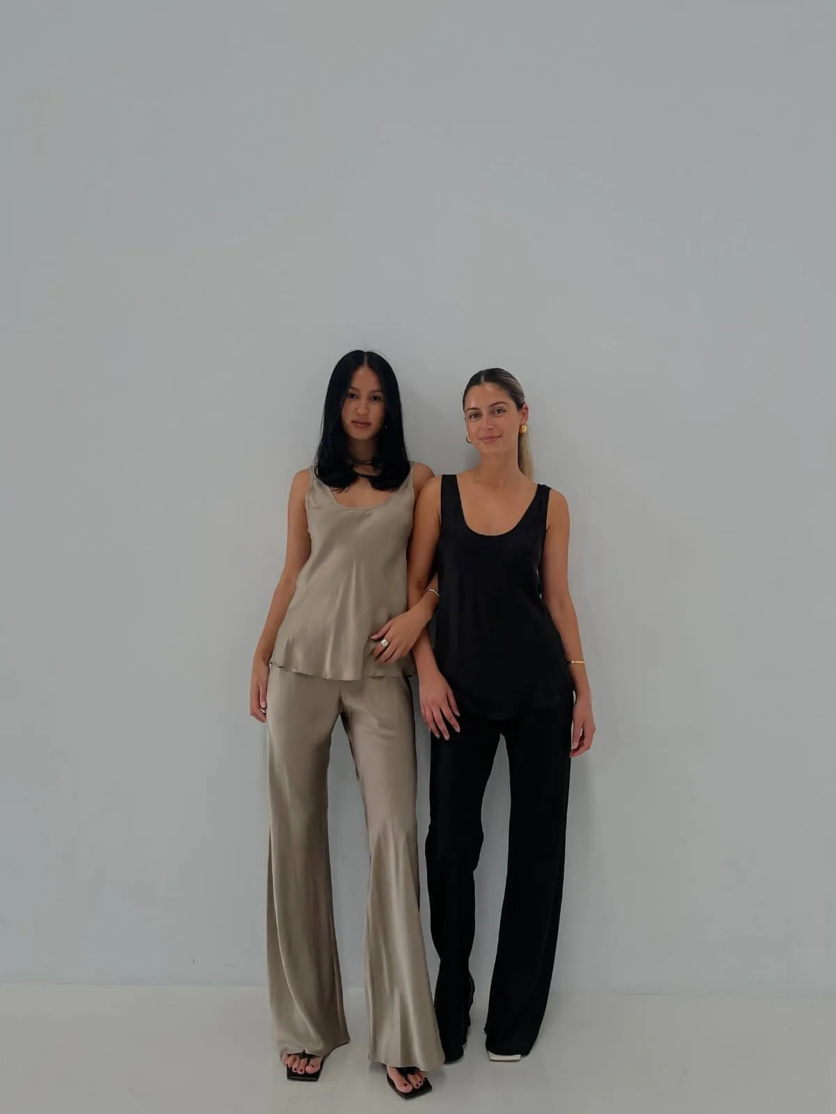 Bias Cut Pants - Graphite
