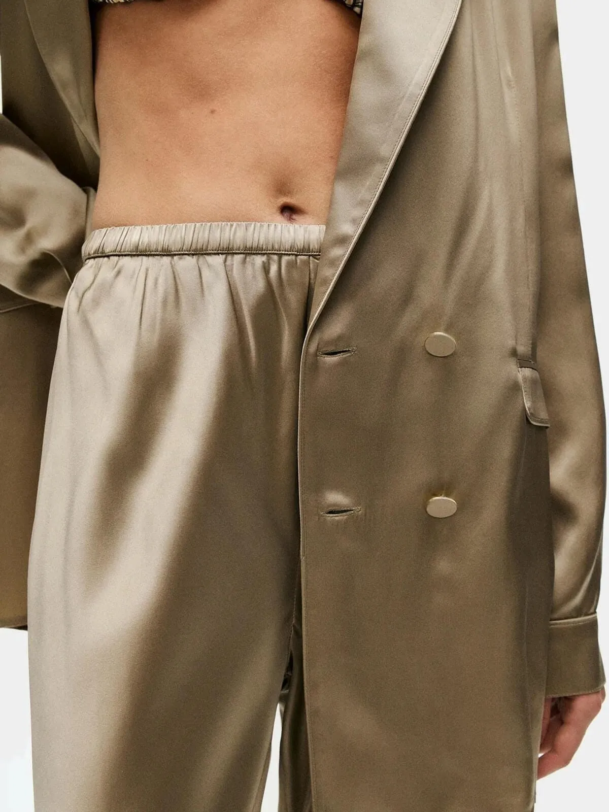 Bias Cut Pants - Graphite