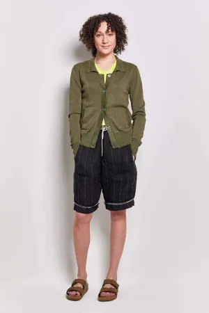 biba khaki lurex cardigan