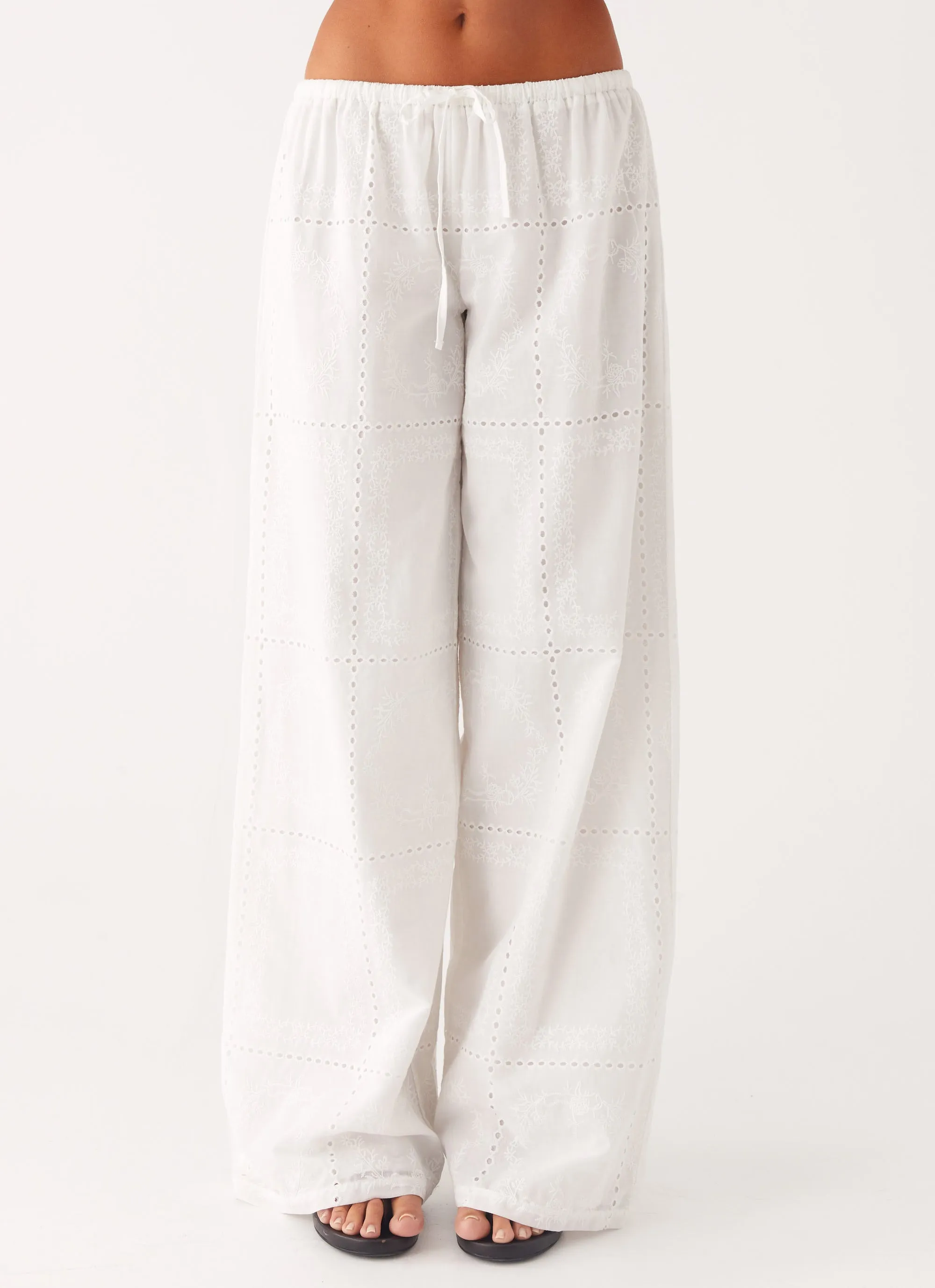 Bille Low Rise Pants - White