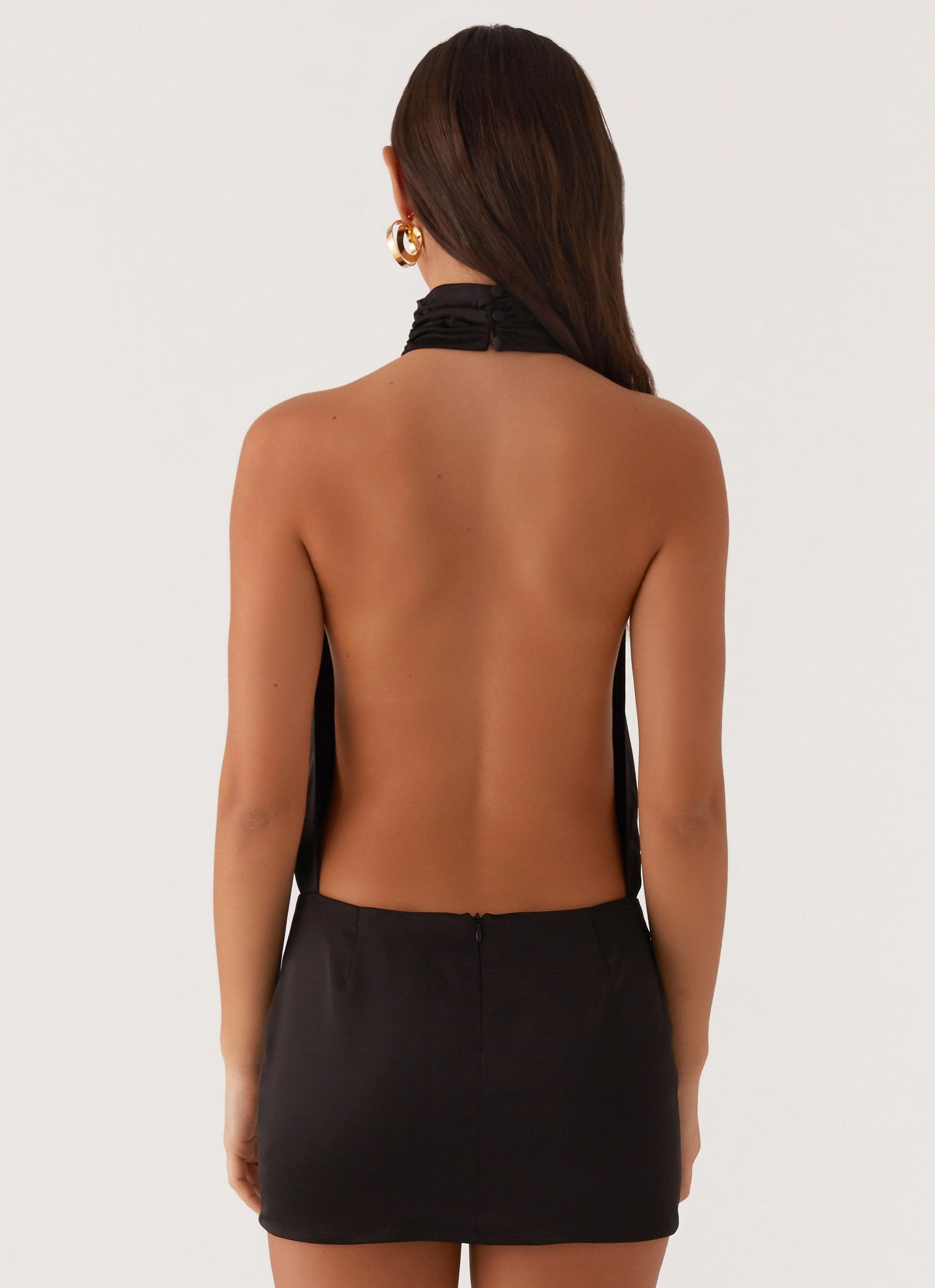 Birdie Halterneck Mini Dress - Black