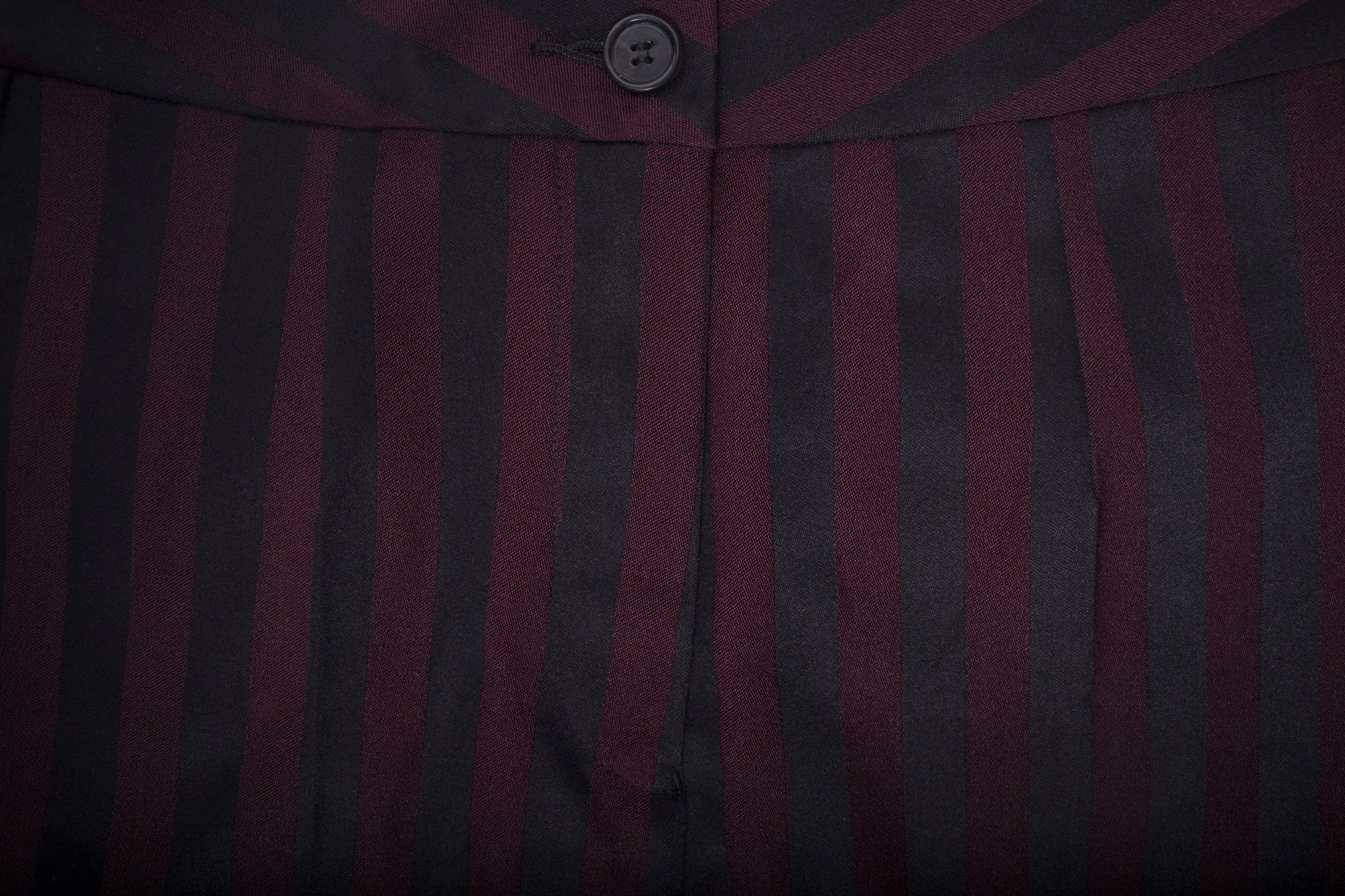 Black and Maroon High Waisted Trousers