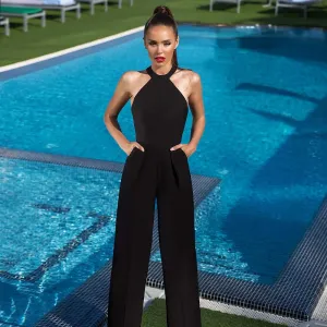 Black Backless Jumpsuit