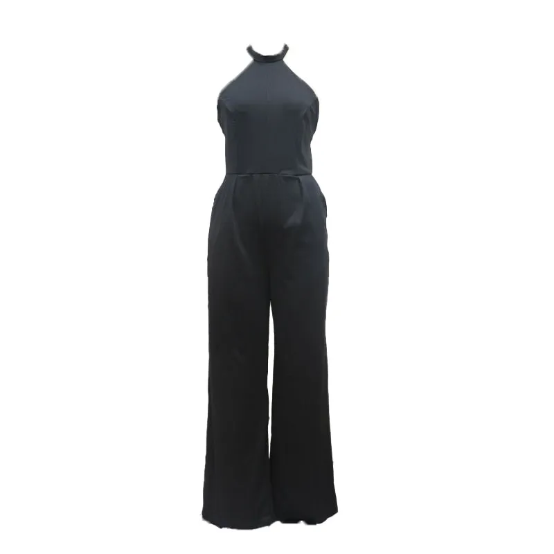 Black Backless Jumpsuit