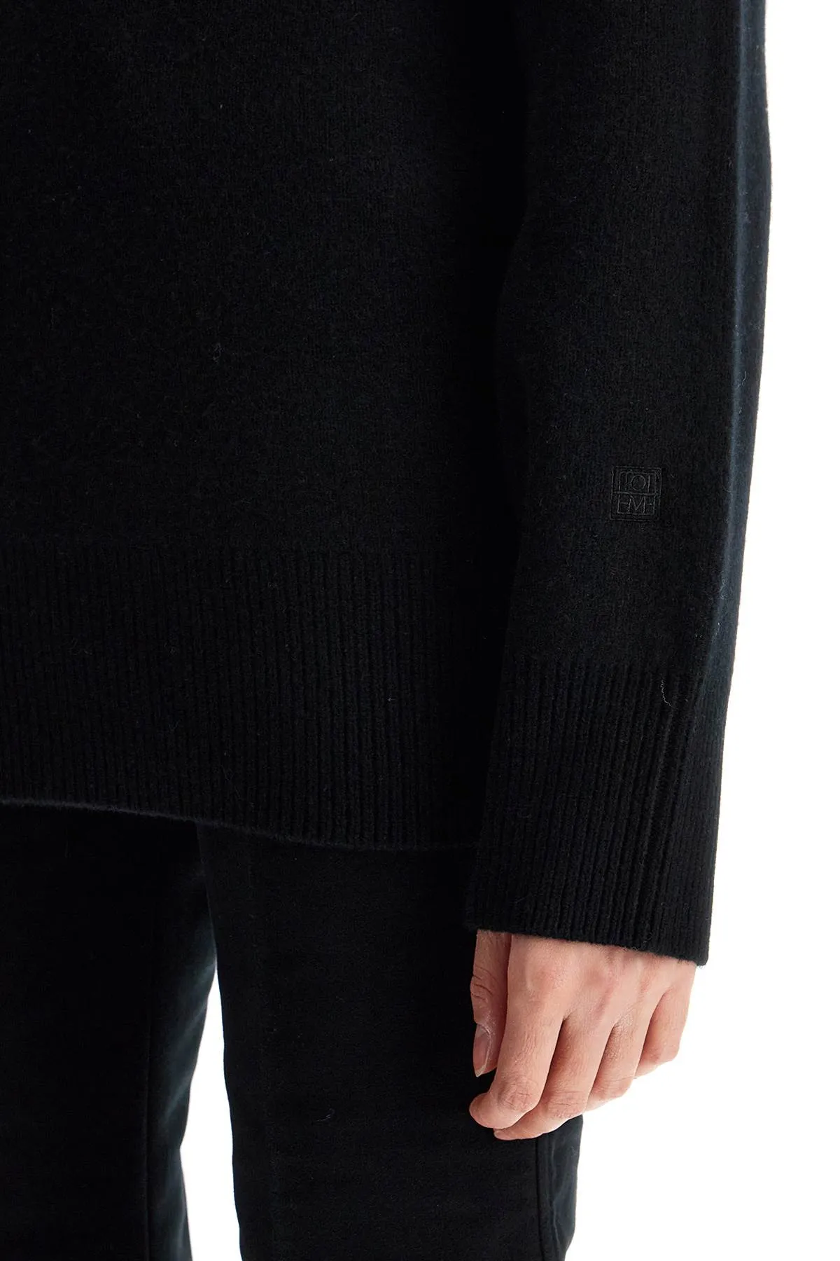 black rws wool and cashmere turtleneck sweater 251 WRT4629 YA0132 BLACK