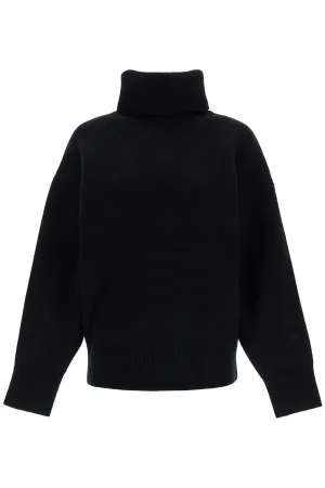 black rws wool and cashmere turtleneck sweater 251 WRT4629 YA0132 BLACK