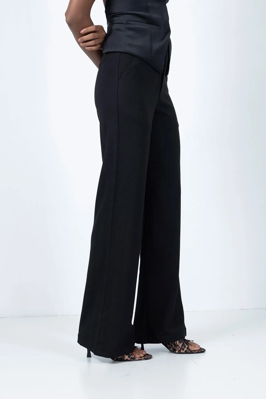 Black Straight Fit Trouser