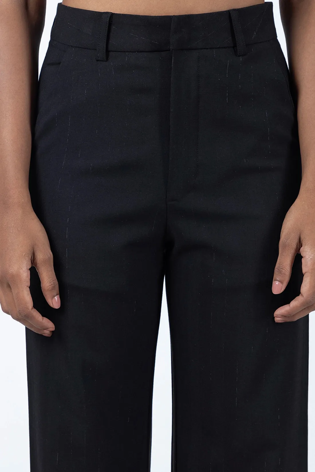 Black Straight Fit Trouser