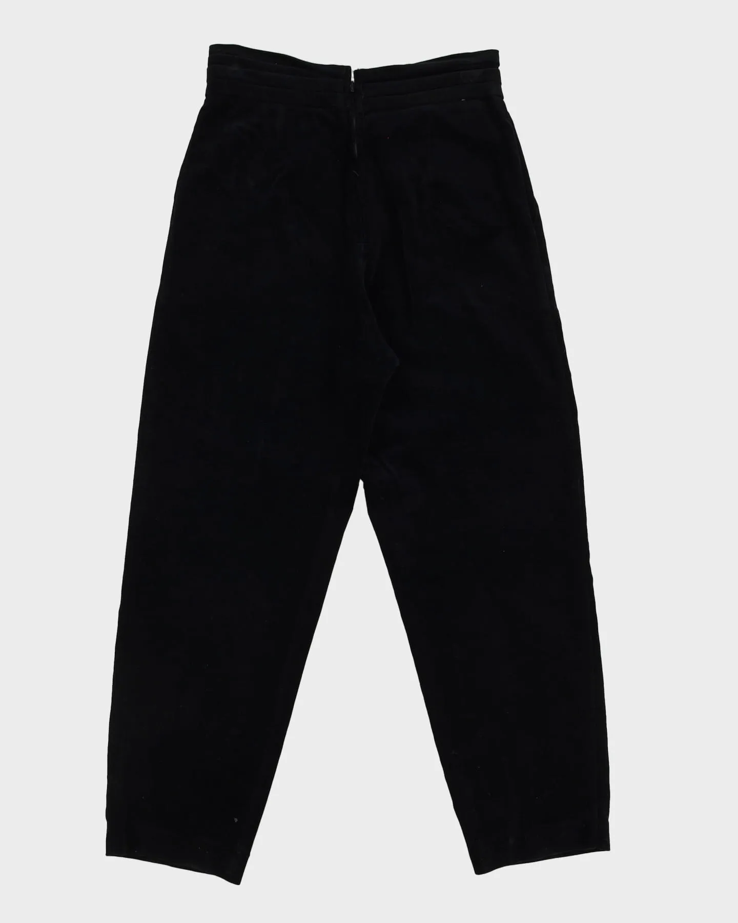 Black Velvet High Waisted Trousers - W30 L26