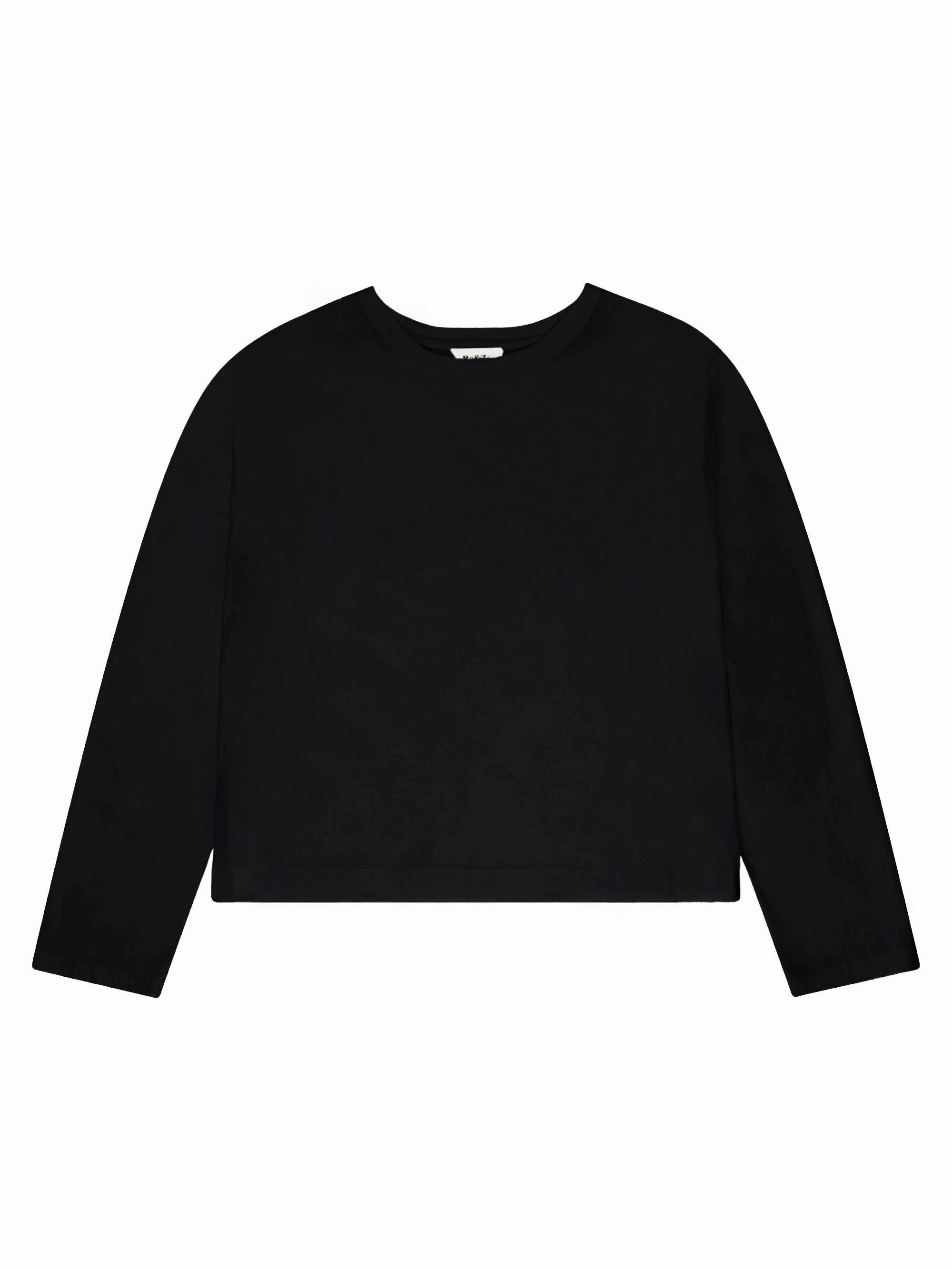 Black Long-Sleeved Organic Cotton T-Shirt