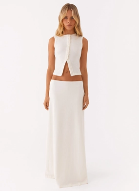 Blair Buttoned Tank Top - Ivory Blair Buttoned Tank Top - Ivory