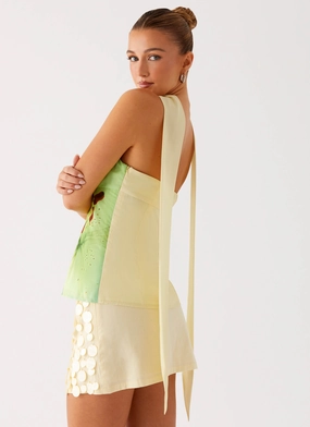 Blaise Scarf Top - Yellow Floral Blaise Scarf Top - Yellow Floral