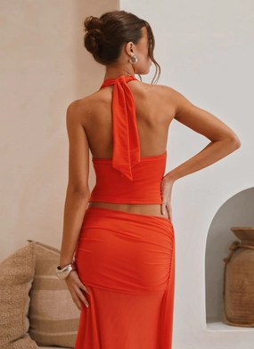 Blaze Halter Top - Fire Red Blaze Halter Top - Fire Red