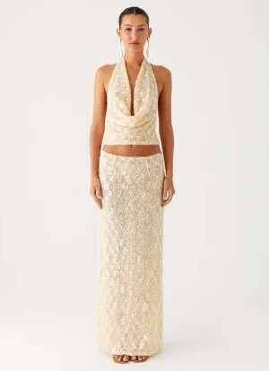 Bling It On Maxi Skirt - Ivory Bling It On Maxi Skirt - Ivory