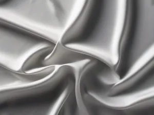 Blooming White Satin Plain Fabric