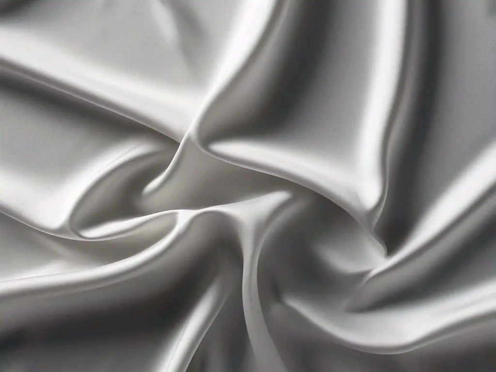 Blooming White Satin Plain Fabric