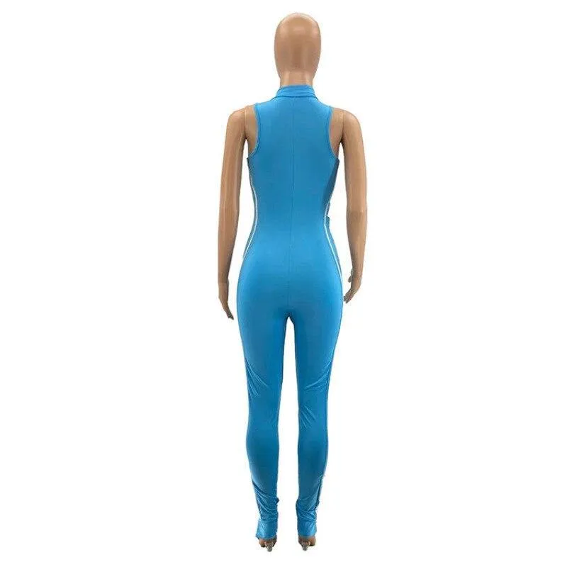 Blue Rompers Womens Jumpsuit Club Outfits for Woman Fashion
