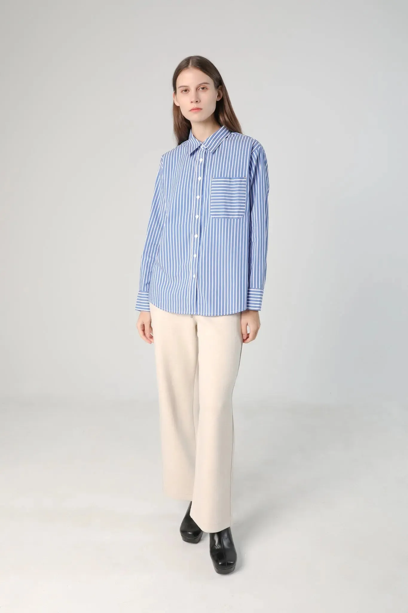 Blue Striped Button Down Shirt