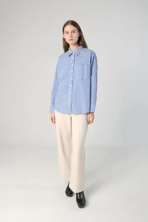 Blue Striped Button Down Shirt