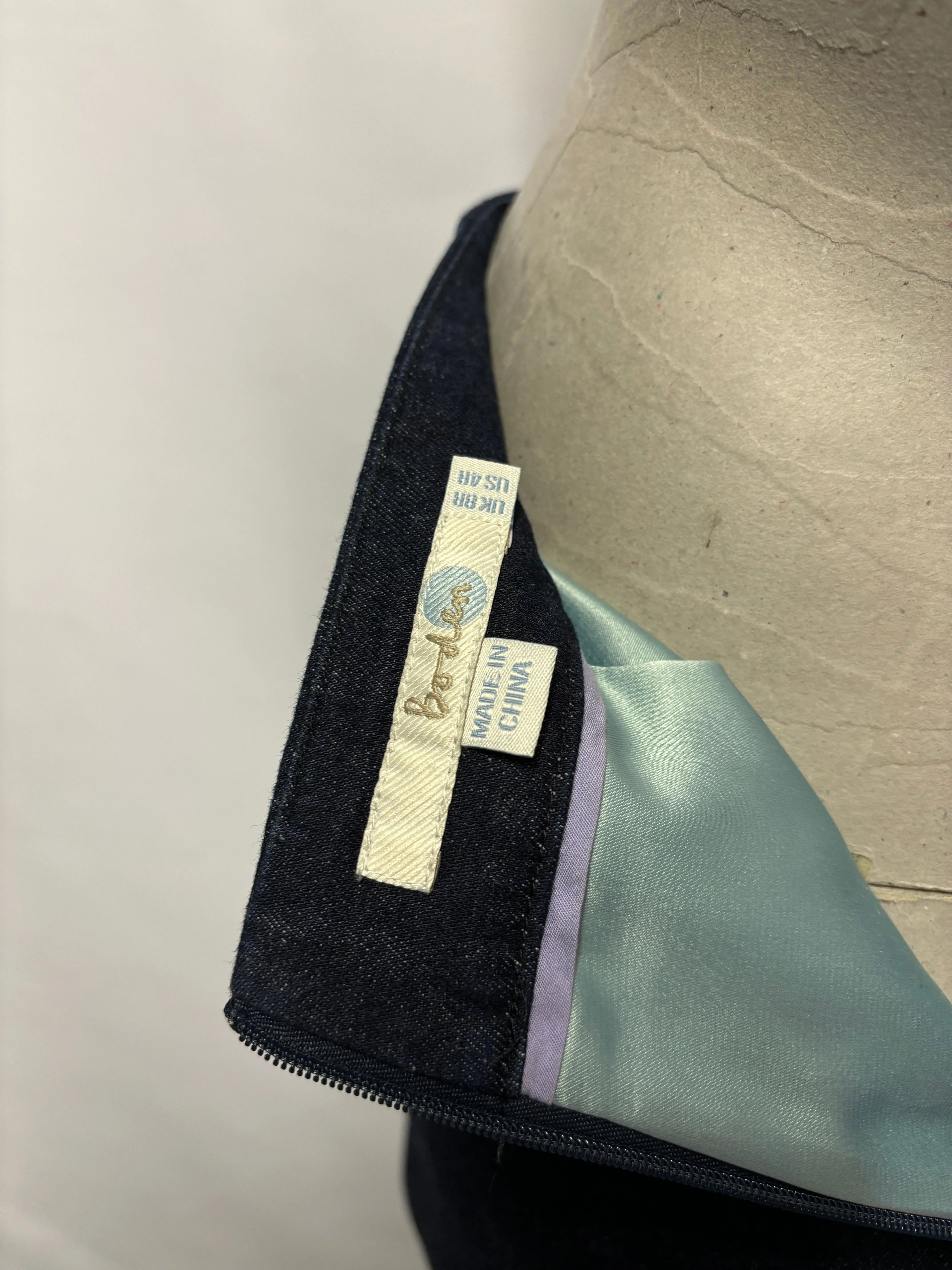 Boden Navy Denim Pencil Skirt Size 8