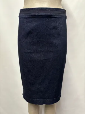 Boden Navy Denim Pencil Skirt Size 8
