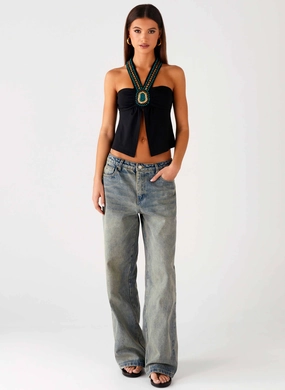 Boheme Breeze Halter Top - Black Boheme Breeze Halter Top - Black