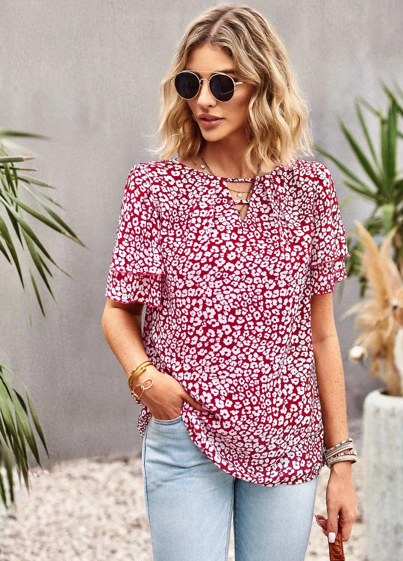 Bohemian Floral Shirt Top