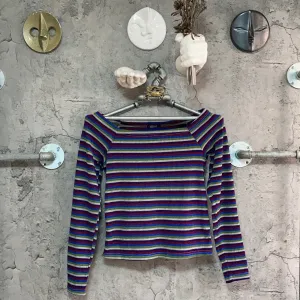 border off shoulder tops purple