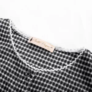 BP Women Vintage Plaided Vest Contrast Color Sleeveless Crew Neck Vest Coat