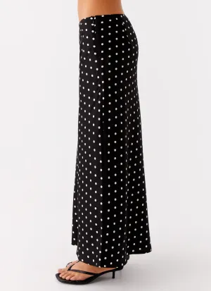 Breanne Midi Skirt - Black Polka Dot Breanne Midi Skirt - Black Polka Dot