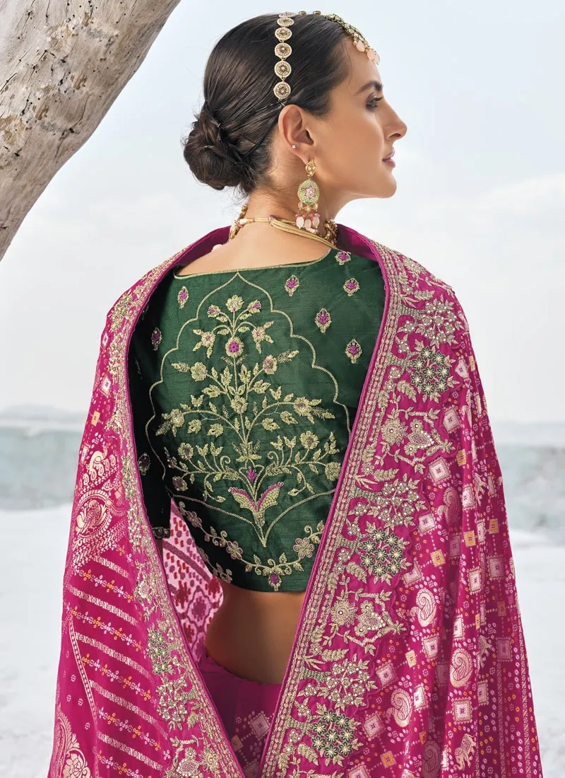 Bridal Georgette Bandani Patola Saree
