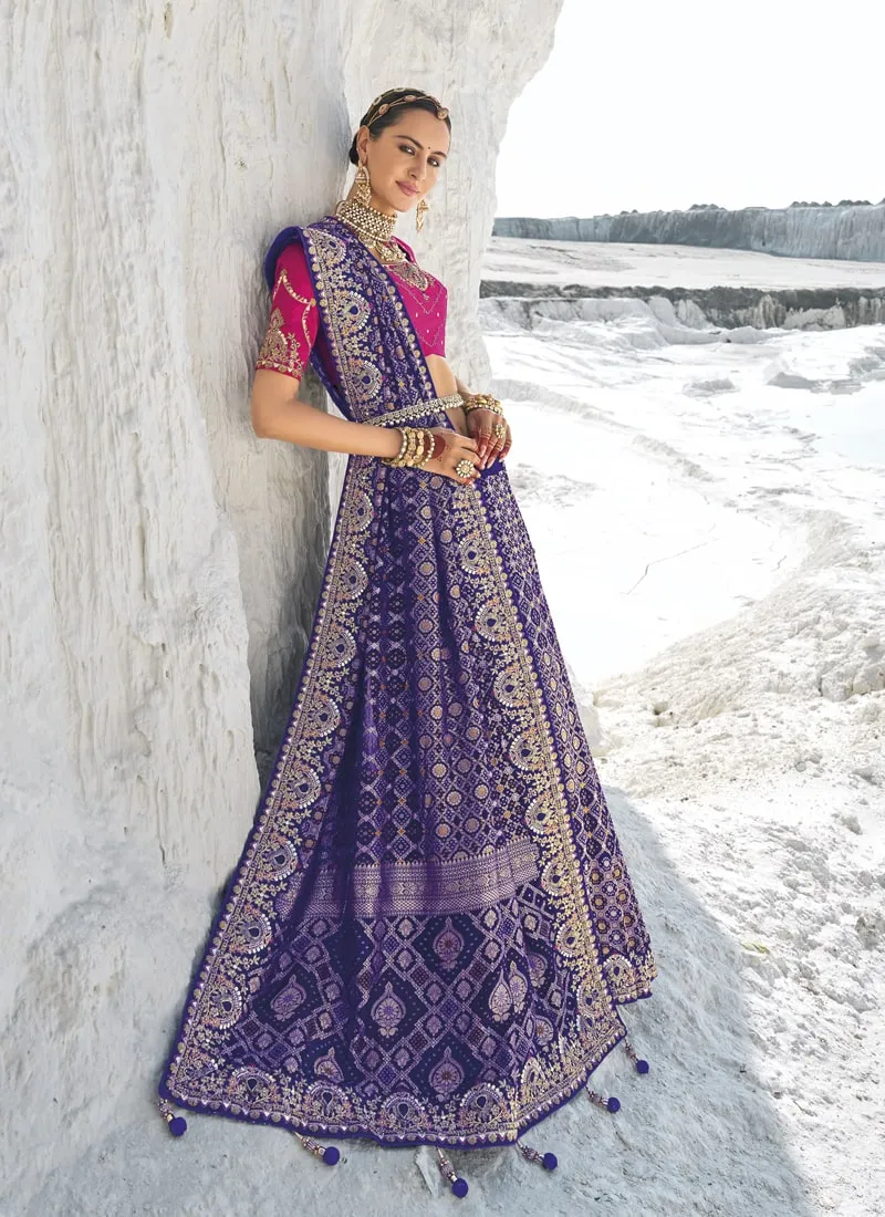 Bridal Georgette Bandani Patola Saree