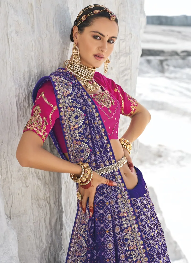 Bridal Georgette Bandani Patola Saree