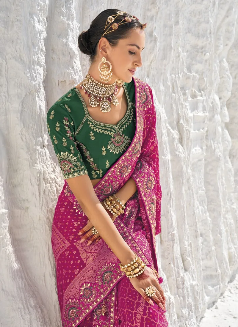 Bridal Georgette Bandani Patola Saree