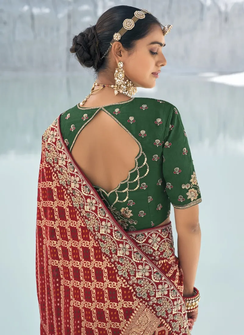 Bridal Georgette Bandani Patola Saree