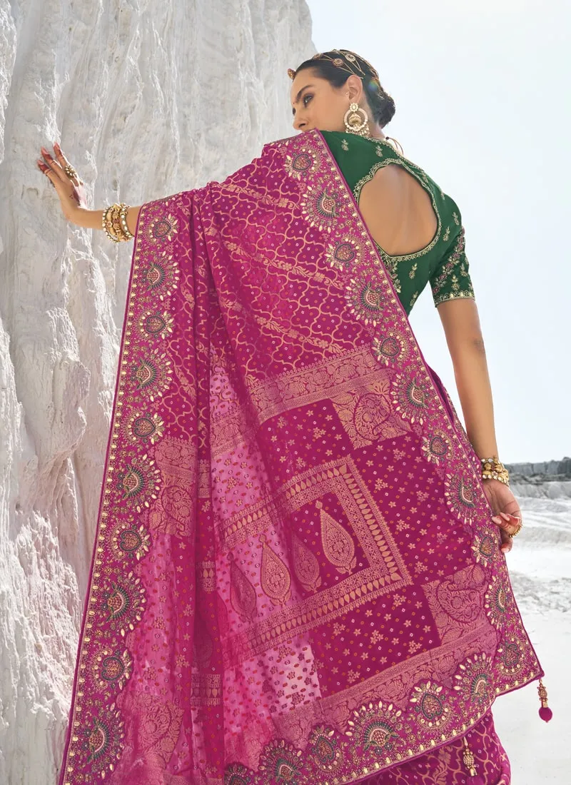 Bridal Georgette Bandani Patola Saree
