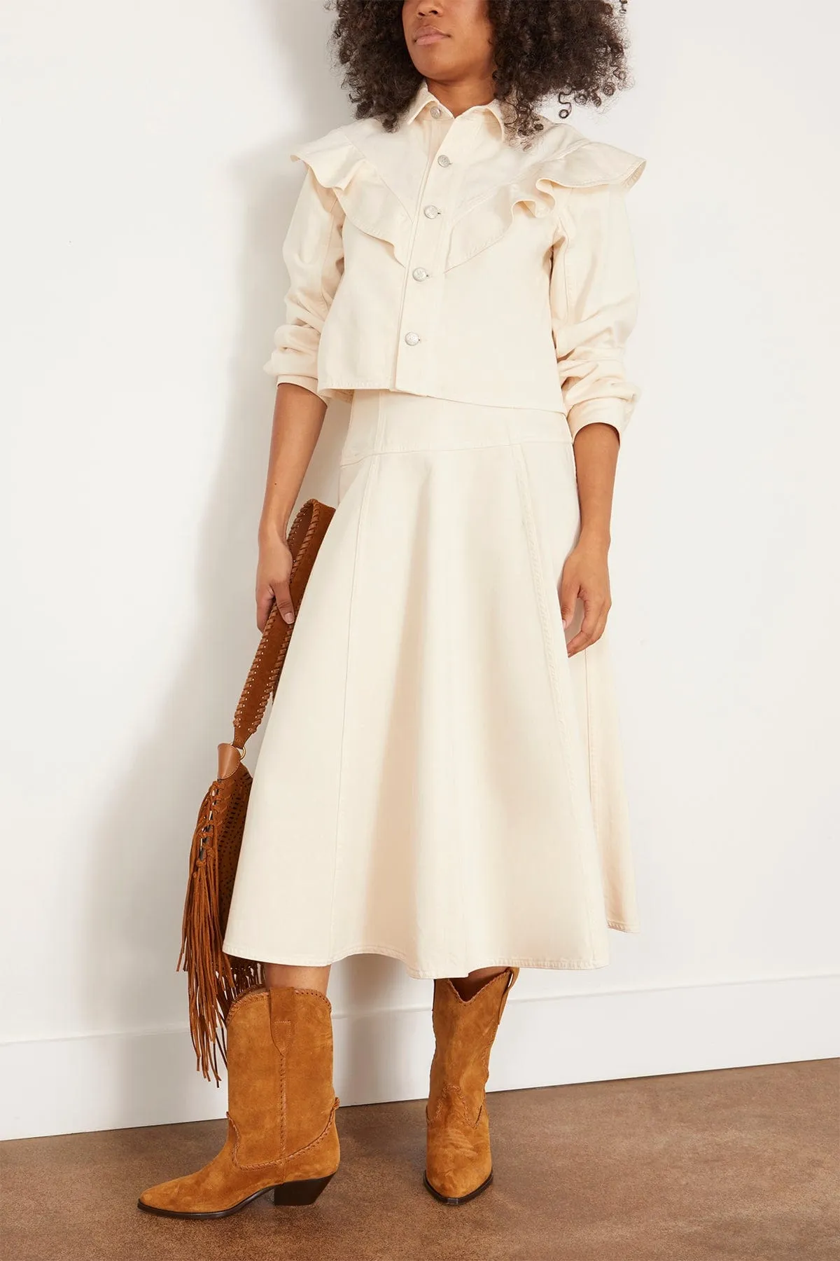 Brigette Skirt in Pearled Cowrie