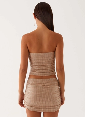 Brightside Rhinestone Tube Top - Silver Brightside Rhinestone Tube Top - Silver