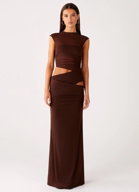 Briony Maxi Dress - Cool Chocolate Briony Maxi Dress - Cool Chocolate