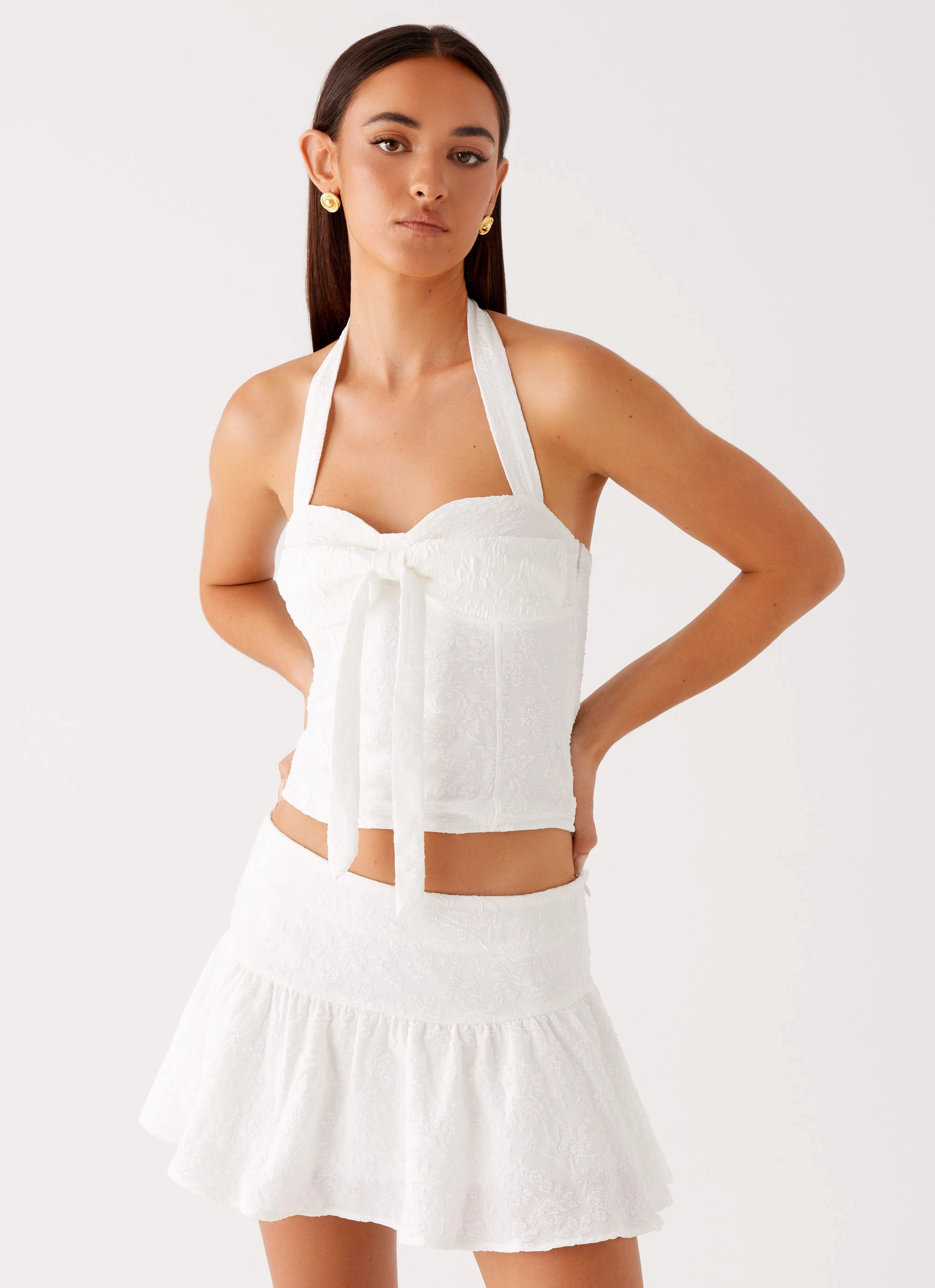 Brissy Mini Skirt - White