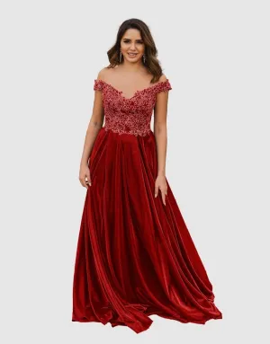 Bristol Off-Shoulder Formal Dress – PO918