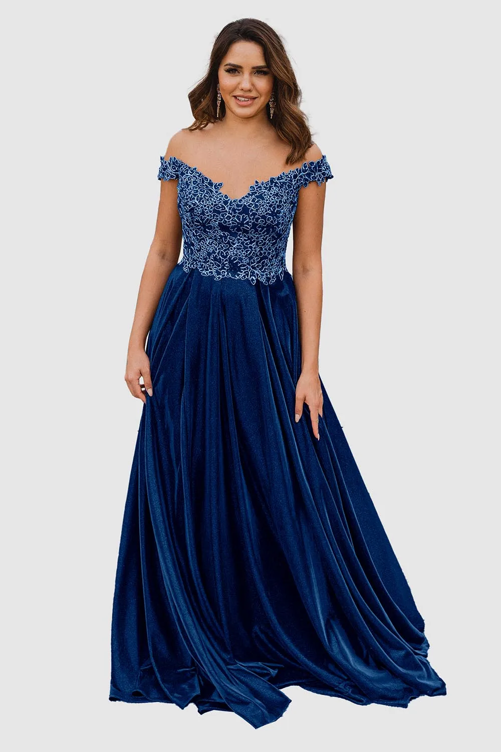 Bristol Off-Shoulder Formal Dress – PO918