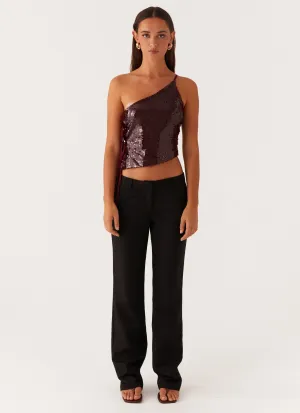 Britley Fitted Trouser - Black Britley Fitted Trouser - Black