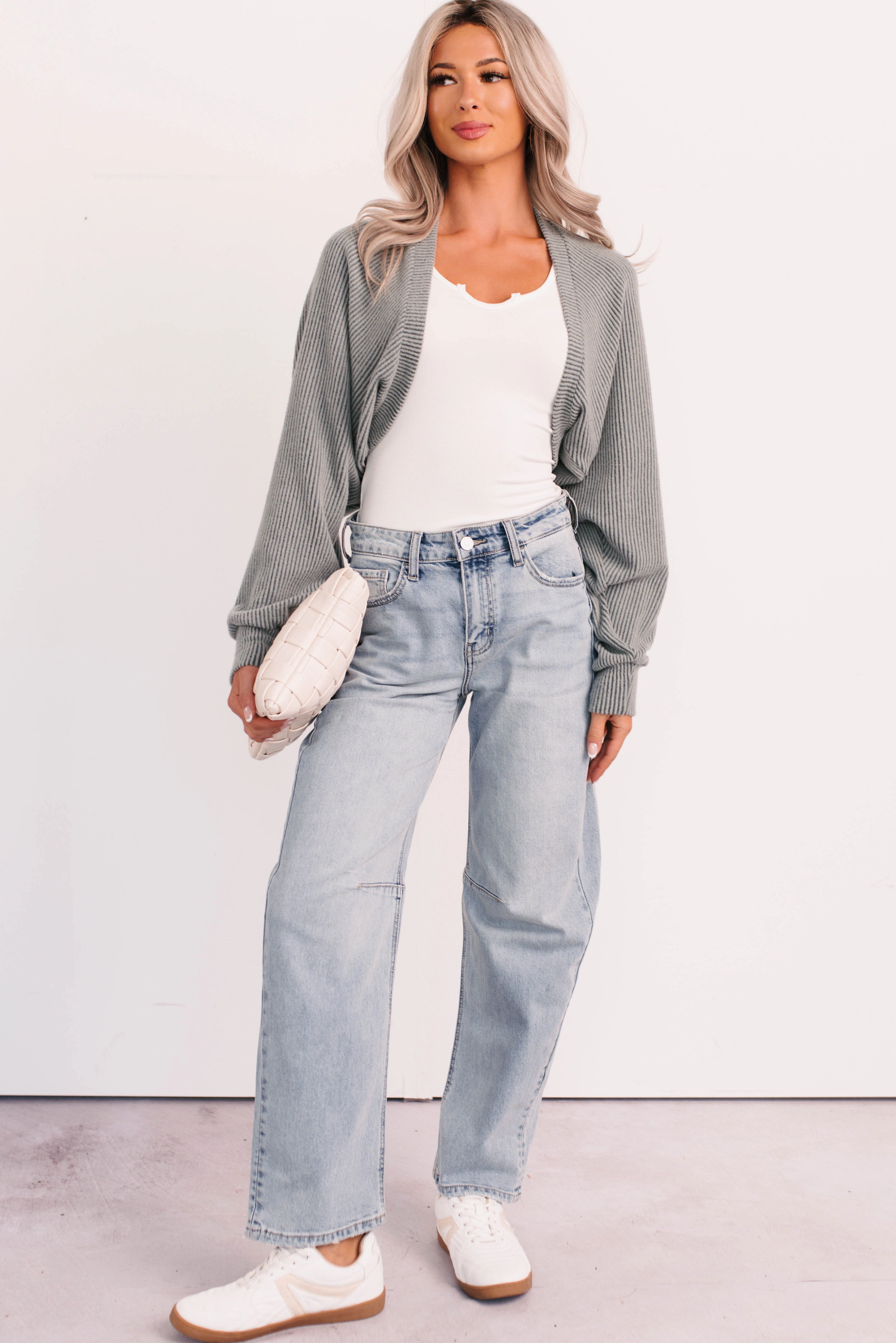 Brock High Rise Barrel Leg Kancan Jeans (Light)