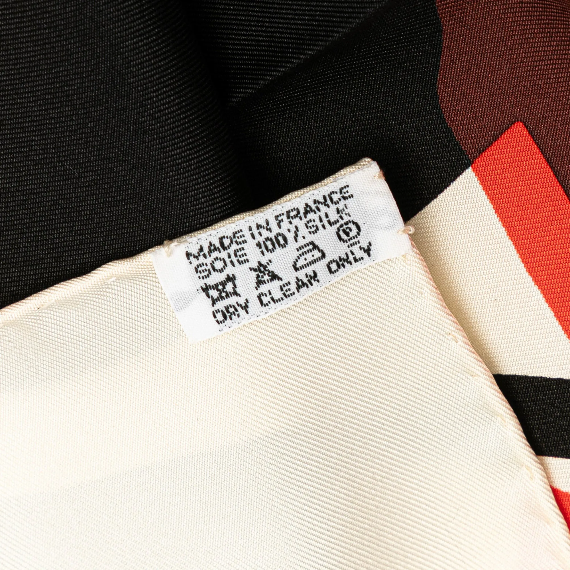 Brown Hermès Caleche Elastique Silk Scarf Scarves