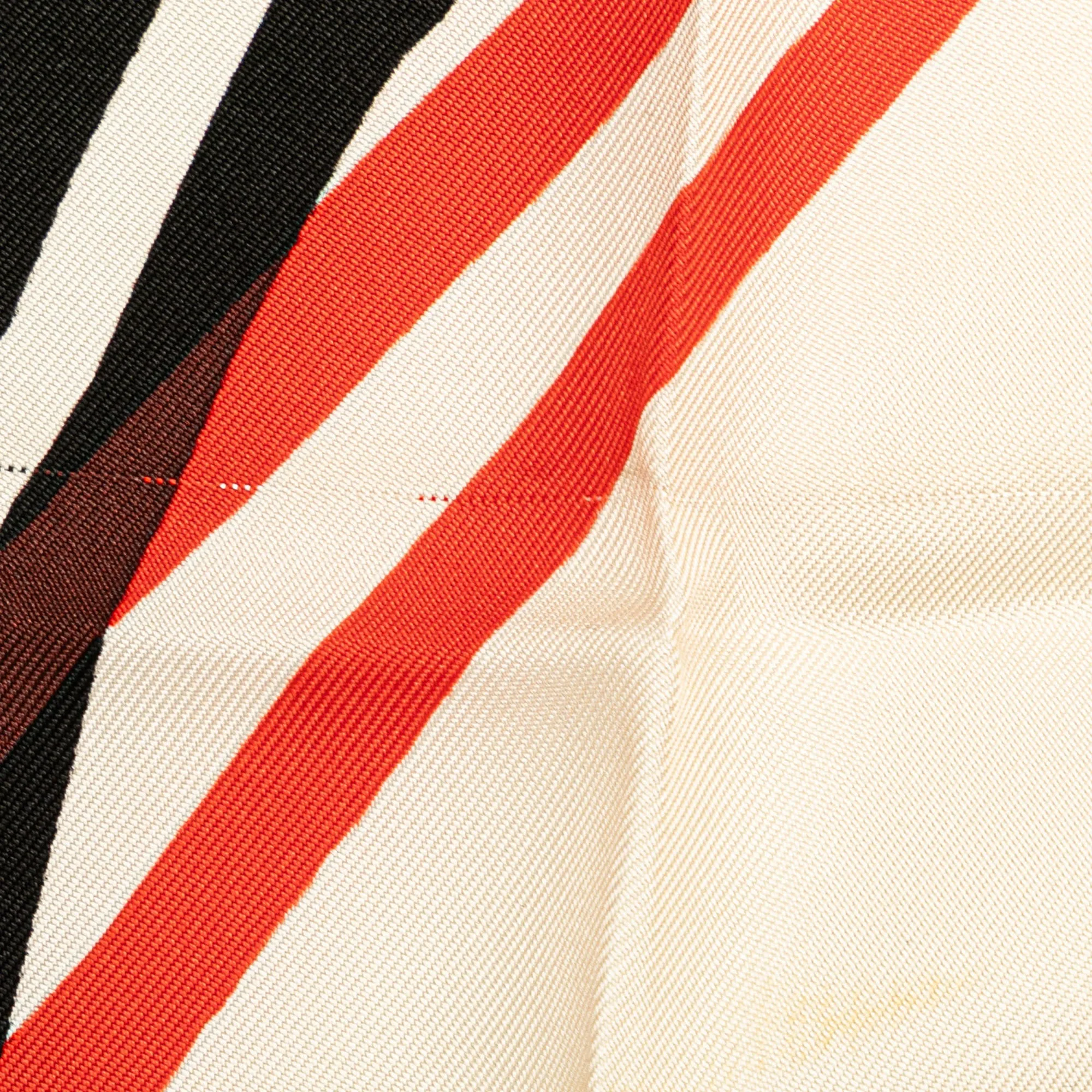 Brown Hermès Caleche Elastique Silk Scarf Scarves